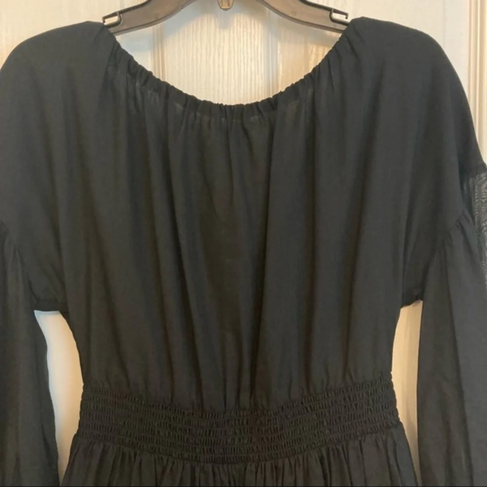Alice + Olivia Kiara Button Front Dress in Black 6 - Picture 10 of 12